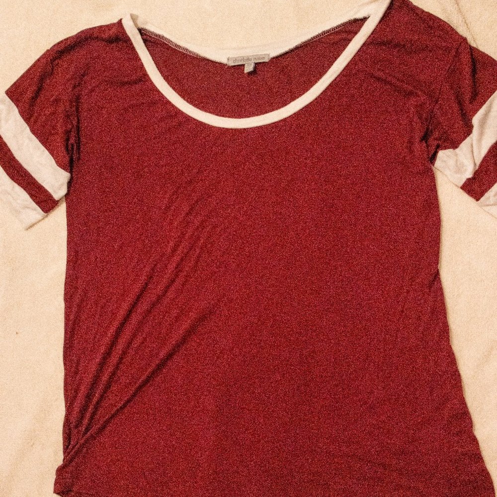 Maroon/Red Charlotte Russe, over-sized tee